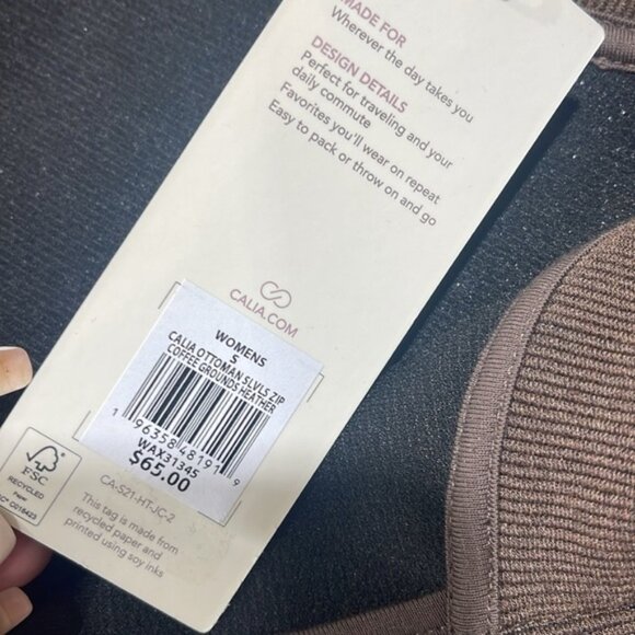 CALIA Women's Ottoman Sleeveless 1/4 Zip Shirt - Picture 9 of 12